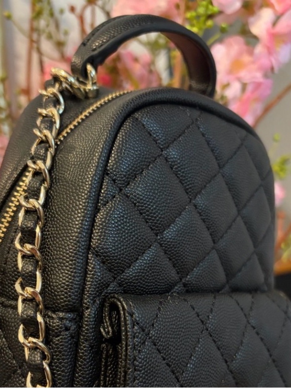 RARE DESIGNER VIP BLACK QUILTED MINI BACKPACK / CROSSBODY